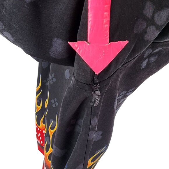 Vintage XNT Mens XL Shirt Las Vegas Cards Suits Poker Black Collared Button Down - Picture 6 of 9